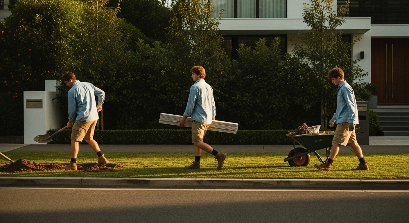Leg-Up Labouring team working across Melbourne suburbs