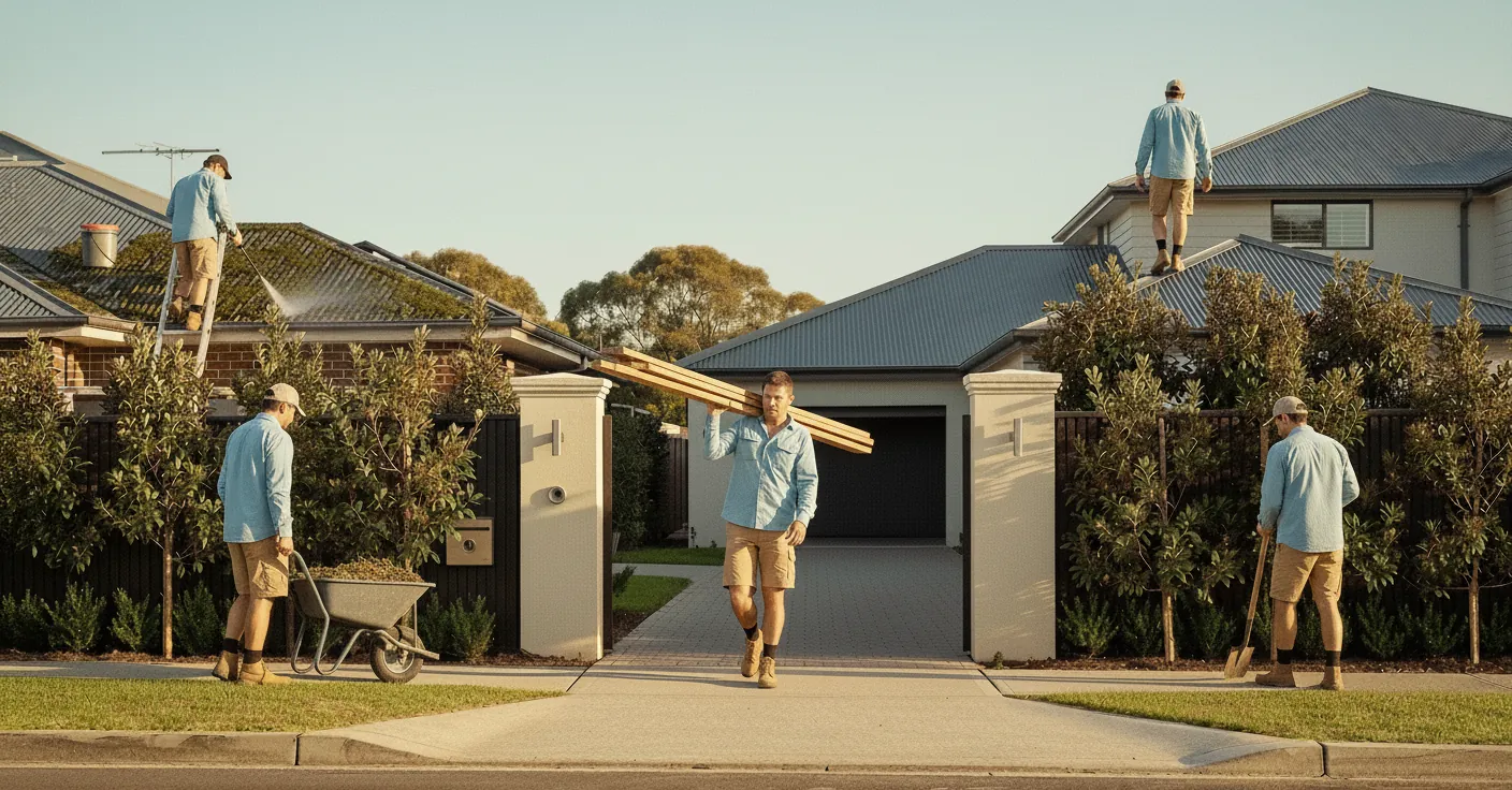 Leg-Up Labouring workers on site